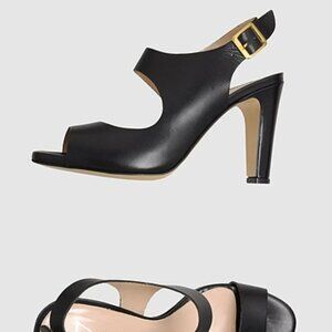 Les Trois Garcons high-heeled sandals, Made in Italy, Black, New